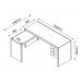 Mesa para Home Office com 03 Gavetas Branco -Tecno Mobili