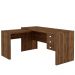 Mesa para Home Office com 03 Gavetas Nogal -Tecno Mobili