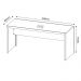 Mesa para Home Office de 163 cm de Largura ME4109 Nogal - Tecno Mobili