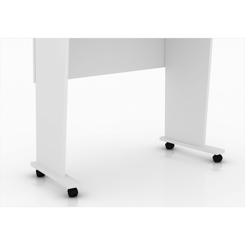 Mesa para Notebook com rodízios ME4117 Branco - Tecno Mobili