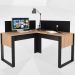 Painel Divisor de Mesa 110 cm ME4183 Preto Tecno Mobili
