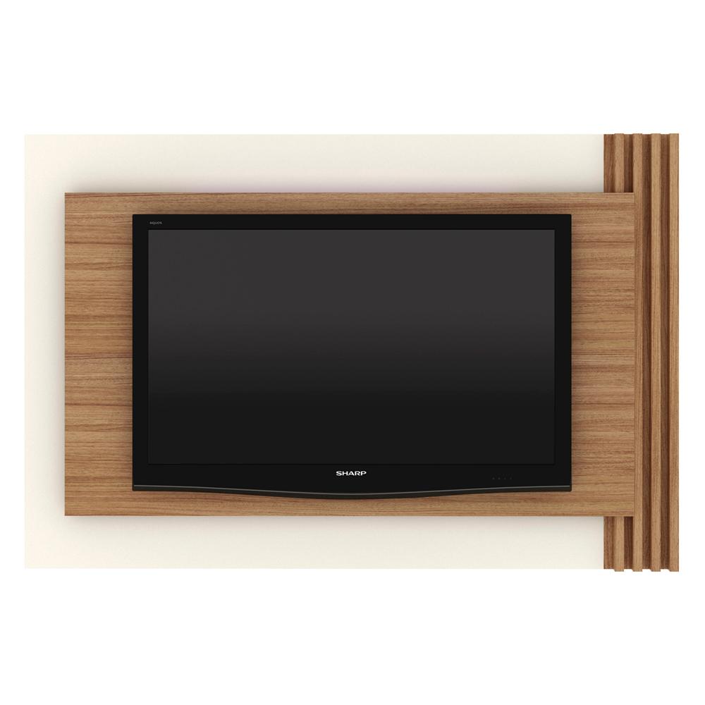 Painel Para Tv 65 Polegadas 180cm PL3001 Natural Off White Tecno Mobili