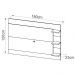 Painel Para Tv 65 Polegadas 180cm PL3002 Natural Off White Tecno Mobili