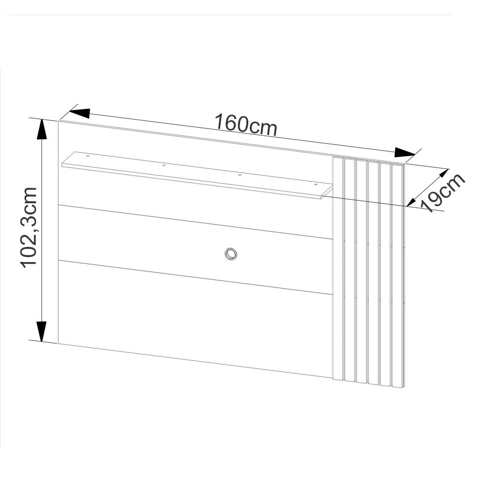 Painel Para Tv 65 Polegadas PA2914 Natural Tecno Mobili