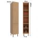 Paneleiro 2 Portas 222x40 cm MDP CZ3108 Freijo Tecno Mobili