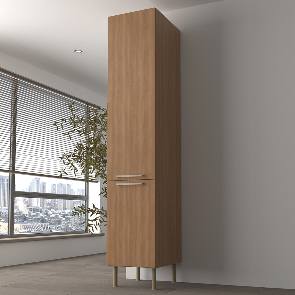 Paneleiro 2 Portas 222x40 cm MDP CZ3108 Freijo Tecno Mobili