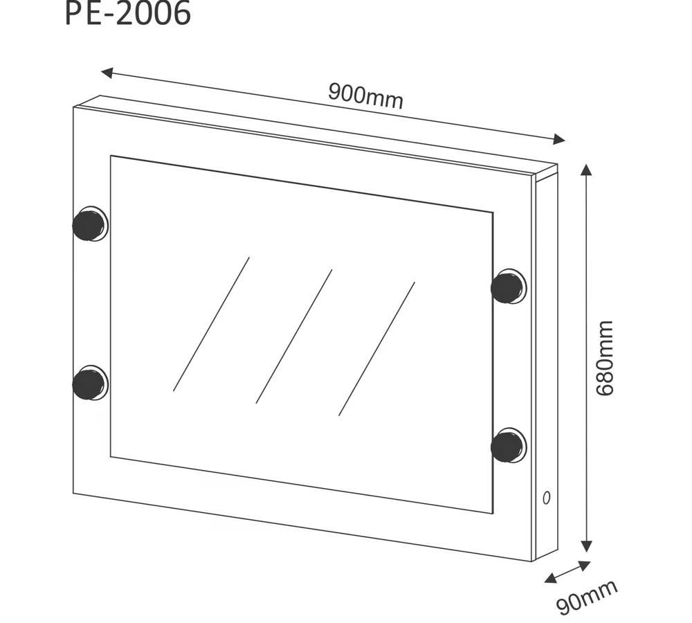 Penteadeira Camarim Suspensa PE2004/2006 Branco Tecno Mobili
