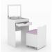 Penteadeira Compacta com Espelho PE2007 Branco/Rosa - Tecno Mobili