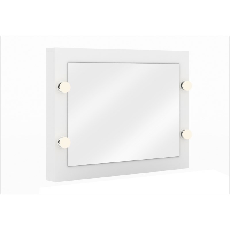 Penteadeira Suspensa PE2004 com Painel Espelho PE2006 Branco - Tecno Mobili