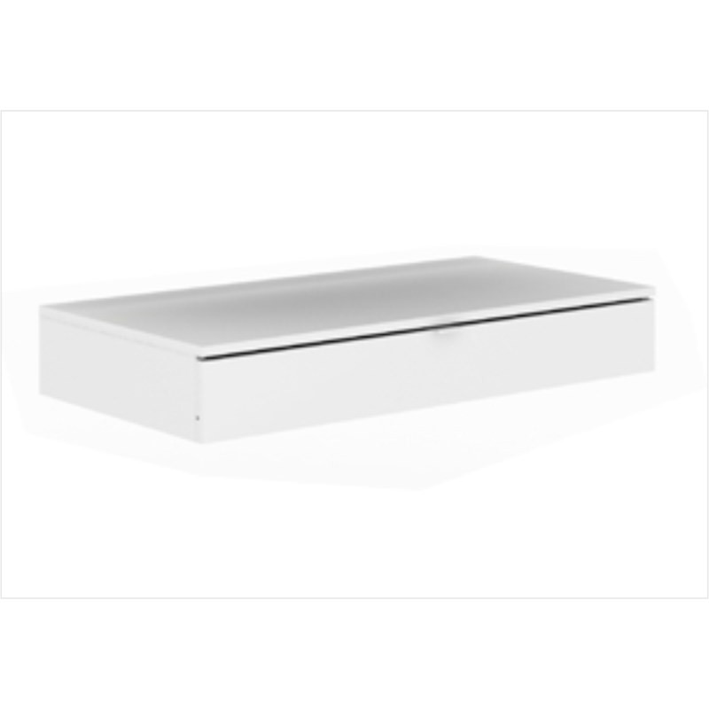 Penteadeira Suspensa PE2004 com Painel Espelho PE2006 Branco - Tecno Mobili