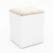 Puff Baú PU2050 Branco/Floral Pérola - Tecno Mobili