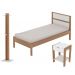 Quarto Solteiro 3 Peças CM8004 AZ1016 AZ1018 QT1 Amendoa Branco Tecno Mobili