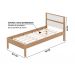 Quarto Solteiro 3 Peças CM8004 AZ1016 AZ1018 QT1 Amendoa Branco Tecno Mobili