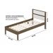 Quarto Solteiro 3 Peças CM8004 AZ1016 AZ1018 QT1 Nogal Branco Tecno Mobili