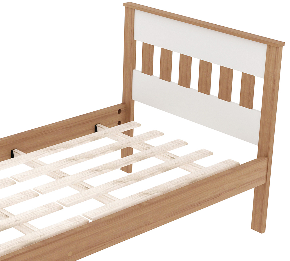 Quarto Solteiro 3 Peças CM8006 AZ1016 AZ1019 QT4 Amendoa Branco Tecno Mobili