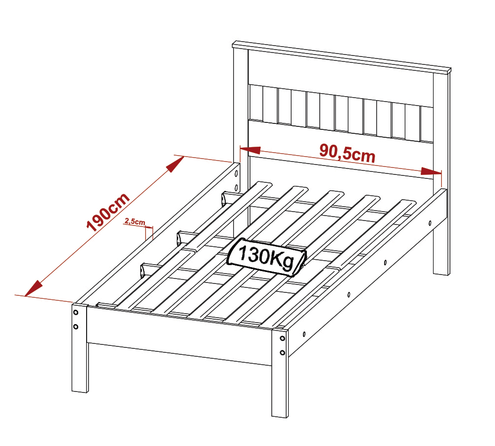 Quarto Solteiro 3 Peças CM8006 AZ1016 AZ1019 QT4 Amendoa Branco Tecno Mobili