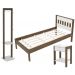 Quarto Solteiro 3 Peças CM8006 AZ1016 AZ1019 QT4 Nogal Branco Tecno Mobili