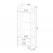 Quarto Solteiro 3 Peças CM8010 AZ1016 AZ1011 QT11 Nogal Branco Tecno Mobili