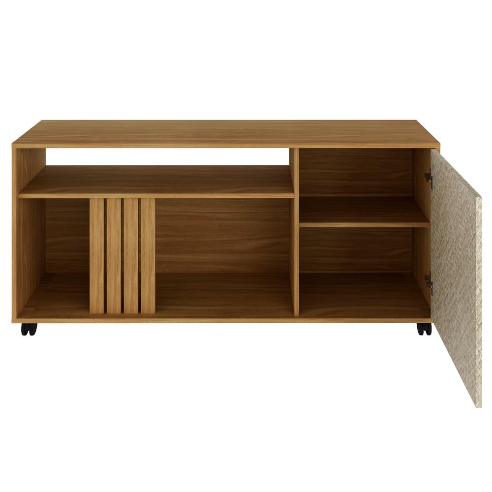 Rack 1 Porta Para Tv 42 Polegadas 136cm R1481 Natural Palha Tecno Mobili