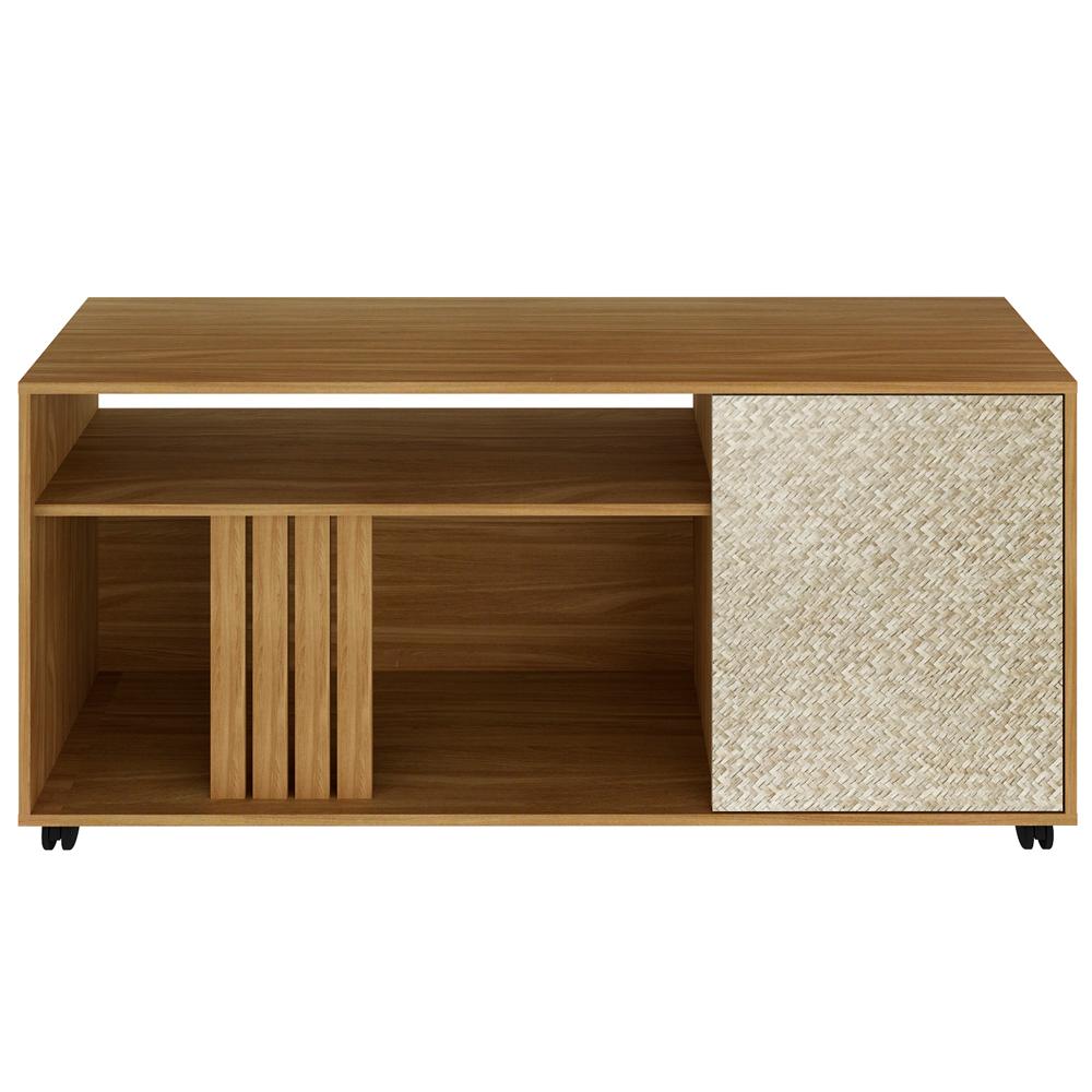Rack 1 Porta Para Tv 42 Polegadas 136cm R1481 Natural Palha Tecno Mobili