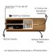Rack 1 Porta Para Tv 42 Polegadas RA2002 Natural Off White Tecno Mobili