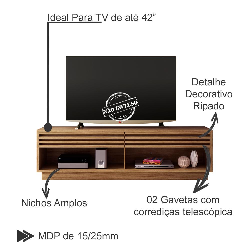 Rack 2 Gavetas Corrediças Telescopicas RA2000 Natural Tecno Mobili