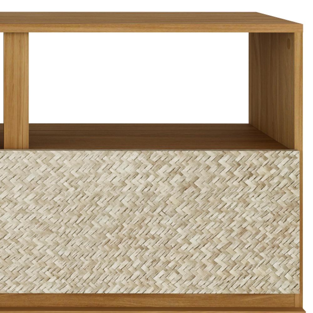 Rack 2 Gavetas Para Tv 42 Polegadas R1479 Natural Palha Tecno Mobili
