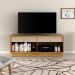 Rack 2 Gavetas Para Tv 42 Polegadas RA2003 Natural Off White Tecno Mobili