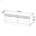 Rack 2 Gavetas Para Tv 42 Polegadas RA2003 Natural Off White Tecno Mobili
