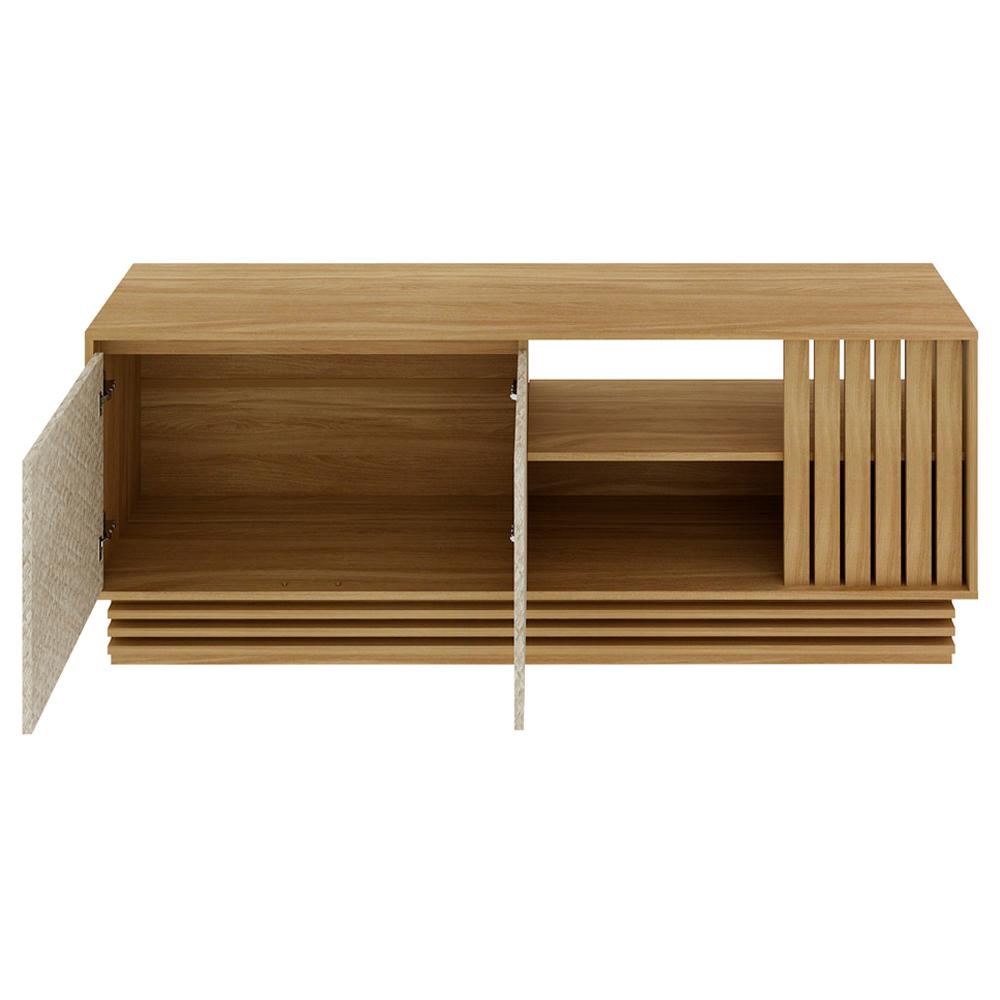 Rack 2 Portas Para Tv 64 Polegadas R1480 Natural Palha Tecno Mobili