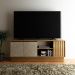 Rack 2 Portas Para Tv 64 Polegadas R1480 Natural Palha Tecno Mobili