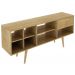 Rack Para TV 55 Polegadas 7 Nichos R1462 Natural Tecno Mobili
