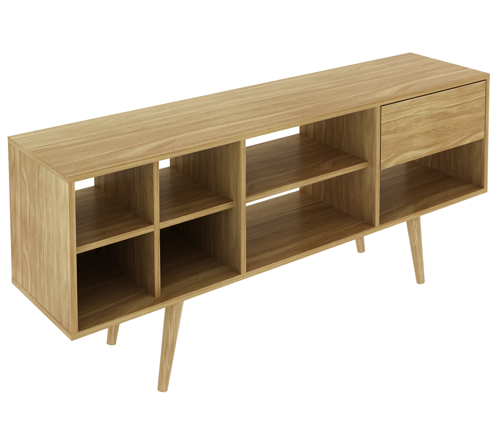 Rack Para TV 55 Polegadas 7 Nichos R1462 Natural Tecno Mobili