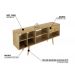 Rack Para TV 55 Polegadas 7 Nichos R1462 Natural Tecno Mobili