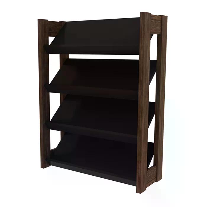 Sapateira Organizadora Para 12 Pares De Calçados AZ1025 Preto Nogal Tecno Mobili