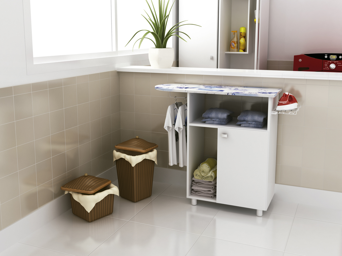 Tábua de Passar Roupa 1 Porta TP3010 Branco Tecno Mobili