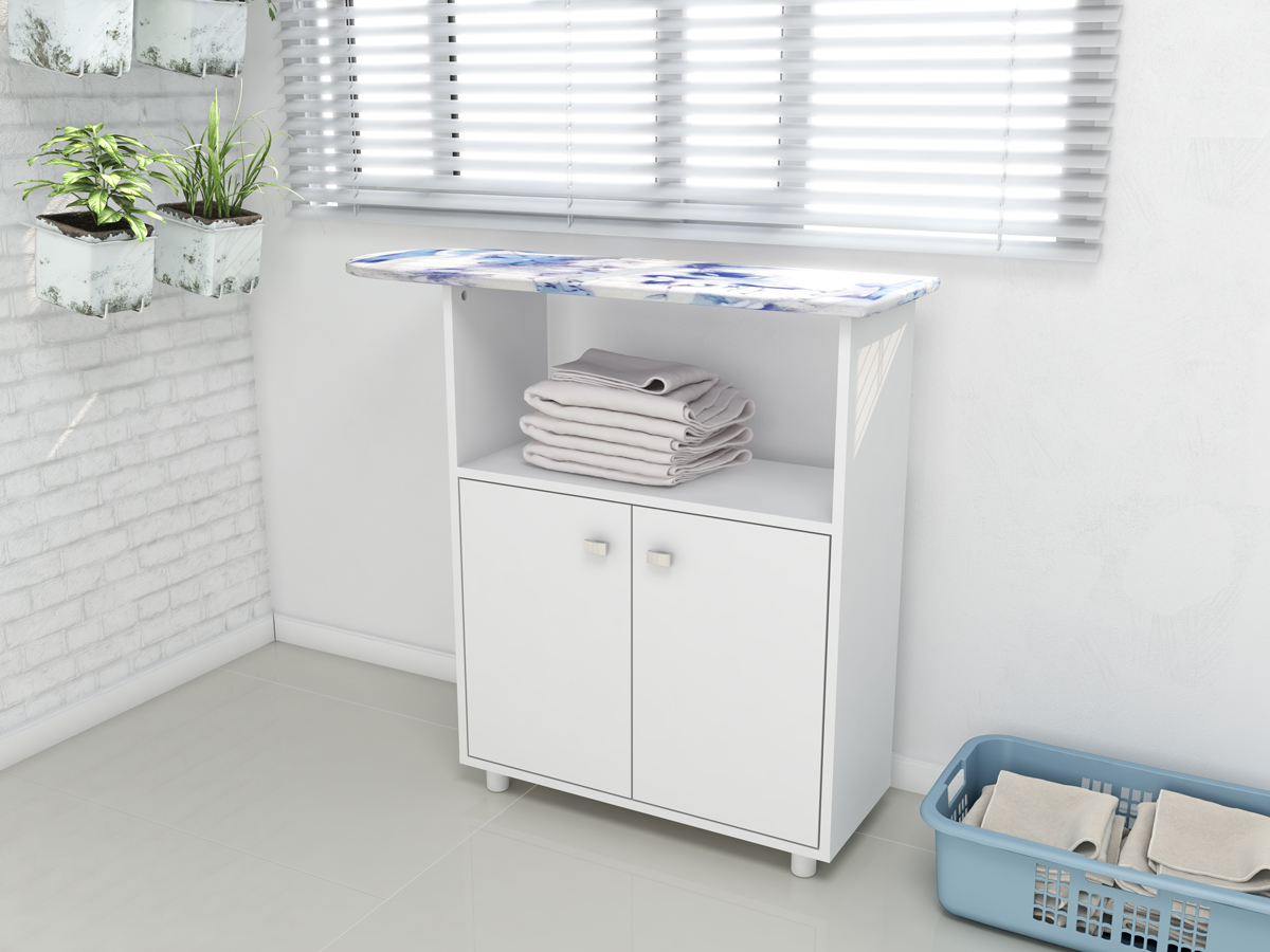 Tábua de Passar Roupa 2 Portas TP3050 Branco Tecno Mobili