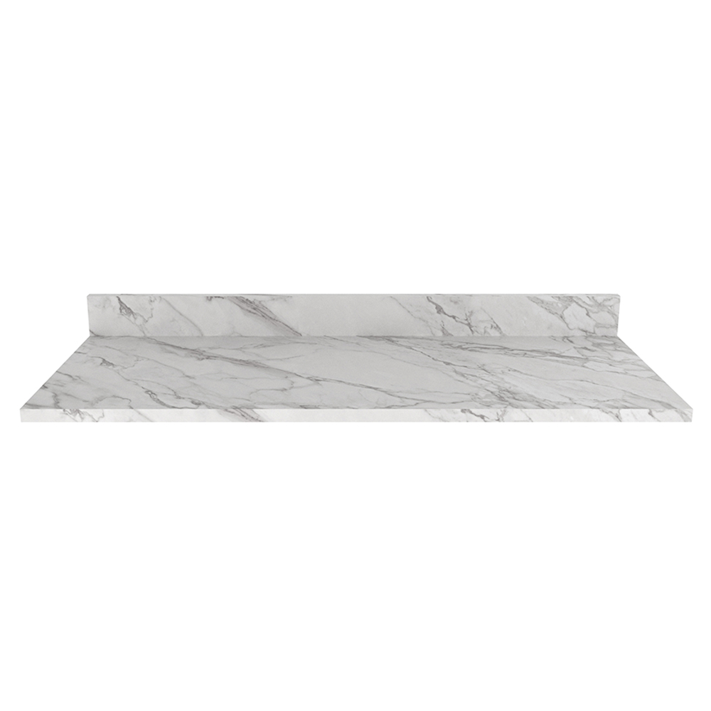 Tampo Para Balcão 120 cm CZ3117 Marmore Branco Tecno Mobili