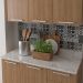 Tampo Para Balcão 120 cm CZ3117 Marmore Branco Tecno Mobili