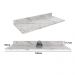 Tampo Para Balcão 120 cm CZ3117 Marmore Branco Tecno Mobili