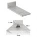 Tampo Para Balcão 20 cm CZ3124 Marmore Branco Tecno Mobili