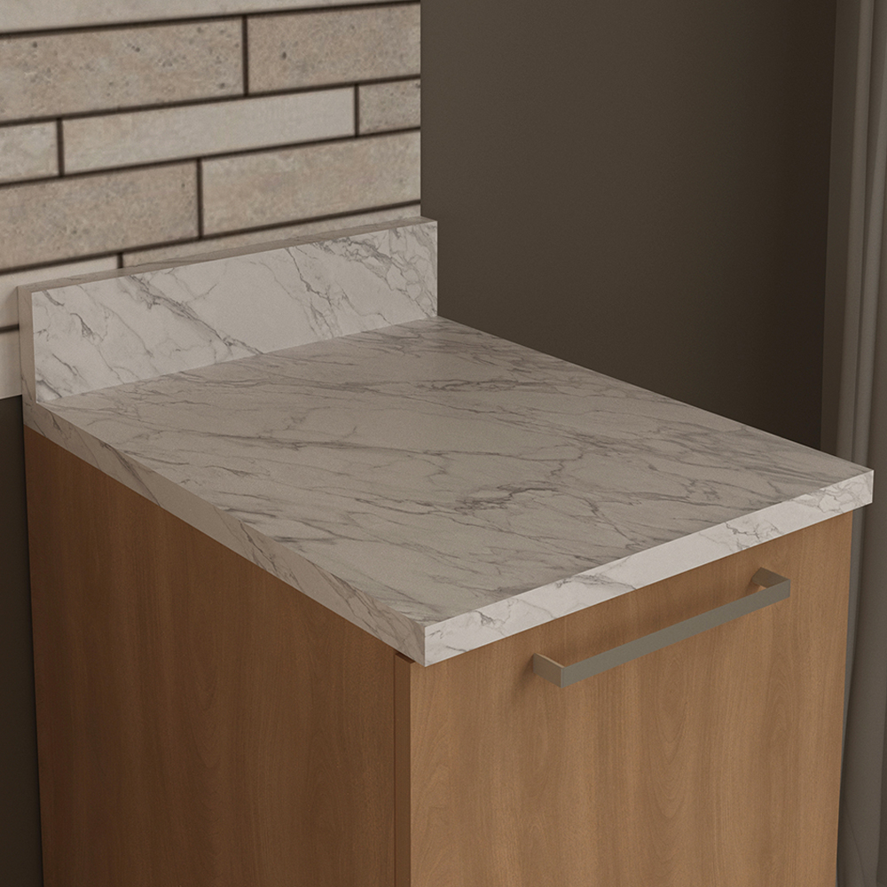 Tampo Para Balcão 40 cm CZ3122 Marmore Branco Tecno Mobili