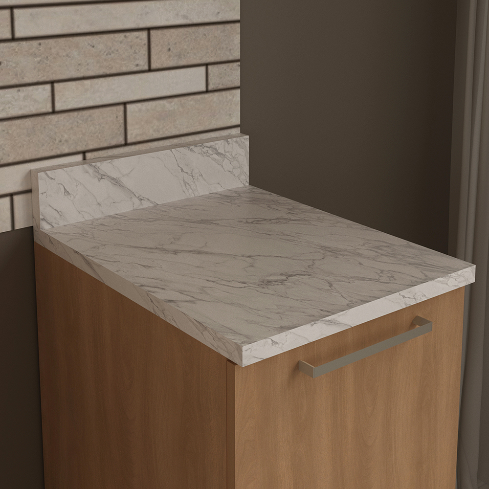 Tampo Para Balcão 40 cm CZ3122 Marmore Branco Tecno Mobili