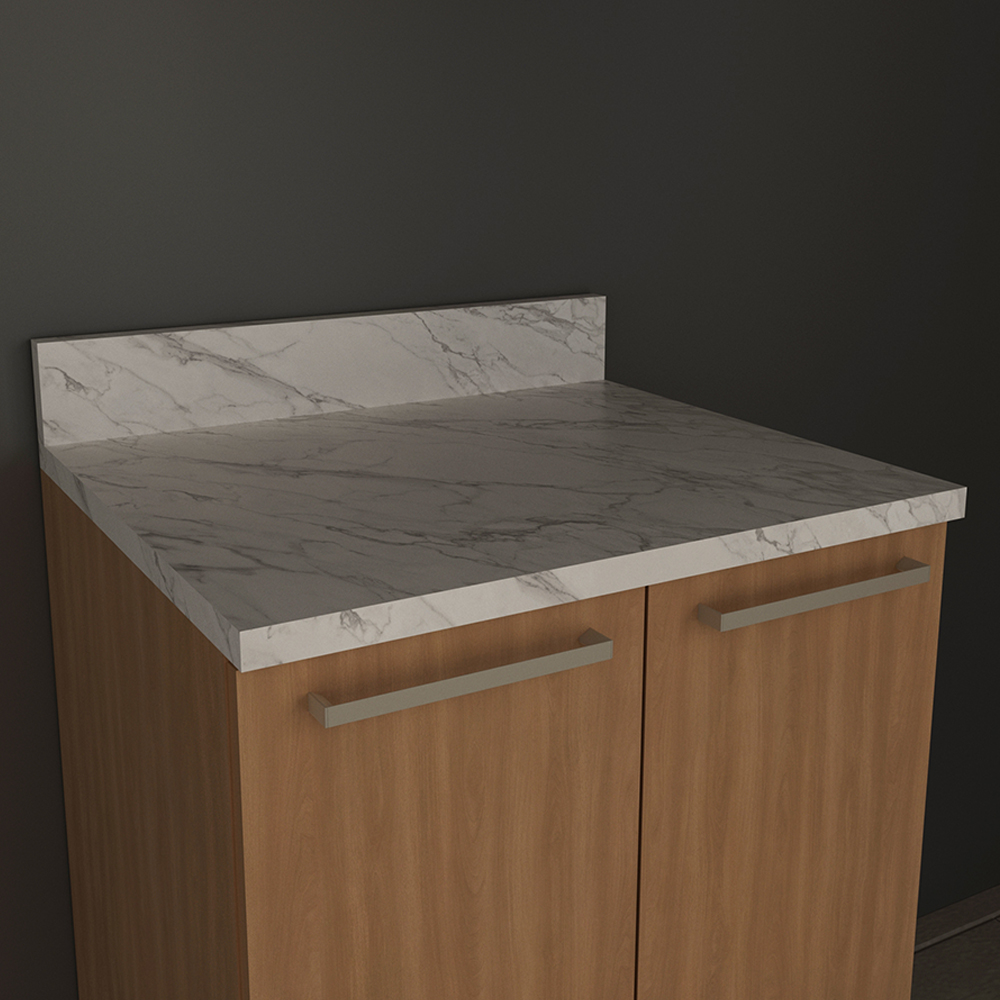 Tampo Para Balcão 60 cm CZ3144 Marmore Branco Tecno Mobili