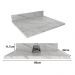 Tampo Para Balcão 60 cm CZ3144 Marmore Branco Tecno Mobili