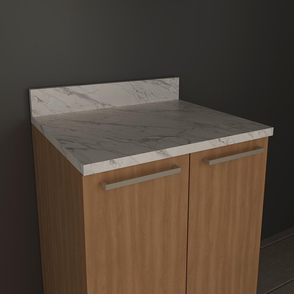 Tampo Para Balcão 60 cm CZ3144 Marmore Branco Tecno Mobili