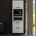 Torre Quente 1 Porta 2 Gavetas 222x70 cm MDF CZ3306 Branco Tecno Mobili