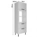 Torre Quente 1 Porta 2 Gavetas 222x70 cm MDF CZ3306 Branco Tecno Mobili