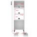 Torre Quente 1 Porta 2 Gavetas 222x70 cm MDF CZ3306 Branco Tecno Mobili