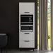 Torre Quente 1 Porta 2 Gavetas 222x70 cm MDF CZ3306 Branco Tecno Mobili